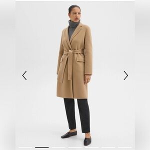 Theory Wrap Coat in Double-Face Wool-Cashmere NWOT